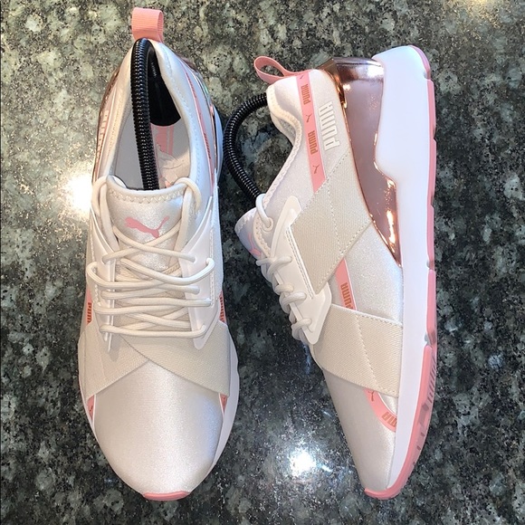 Puma Shoes - Puma Muse X-2 Metallic Pastel Parchment Rose Gold
